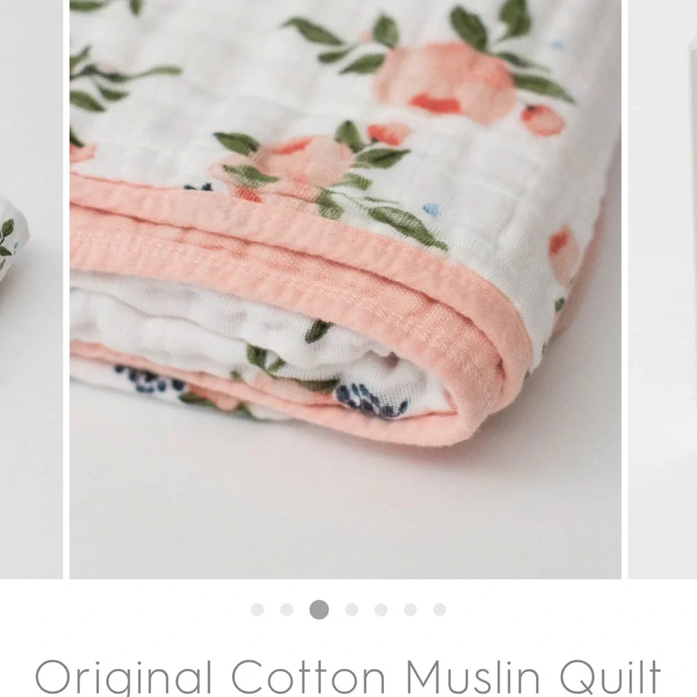 LITTLE UNICORN WATERCOLOR ROSES QUILT - Picture 3 of 3